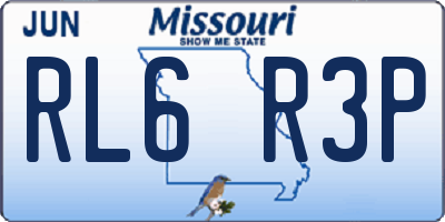 MO license plate RL6R3P