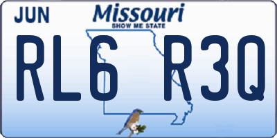 MO license plate RL6R3Q