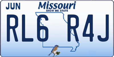 MO license plate RL6R4J