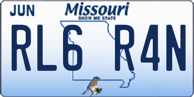 MO license plate RL6R4N