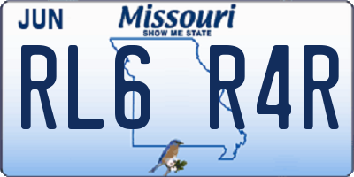 MO license plate RL6R4R