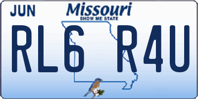 MO license plate RL6R4U