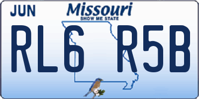 MO license plate RL6R5B