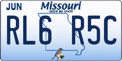 MO license plate RL6R5C