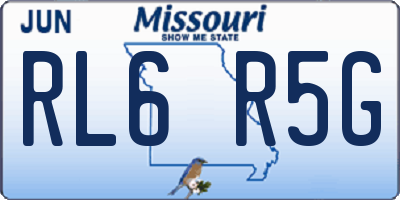 MO license plate RL6R5G