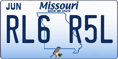 MO license plate RL6R5L