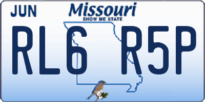 MO license plate RL6R5P