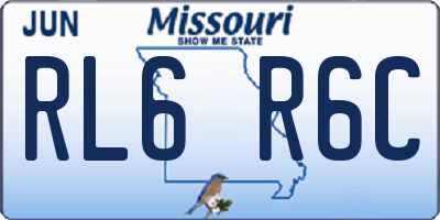 MO license plate RL6R6C