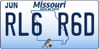 MO license plate RL6R6D
