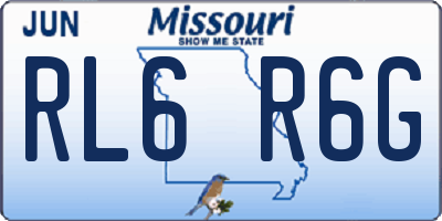 MO license plate RL6R6G