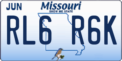MO license plate RL6R6K