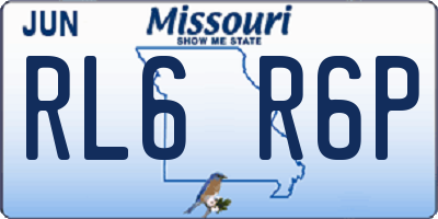 MO license plate RL6R6P