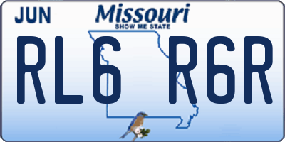MO license plate RL6R6R