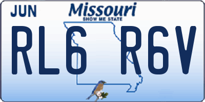 MO license plate RL6R6V