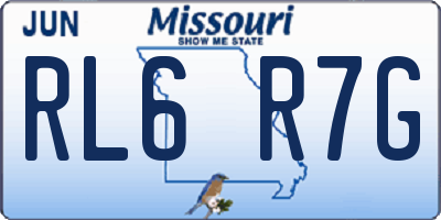 MO license plate RL6R7G