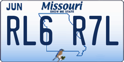 MO license plate RL6R7L