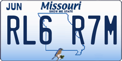 MO license plate RL6R7M