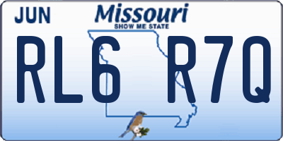 MO license plate RL6R7Q