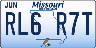 MO license plate RL6R7T