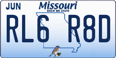 MO license plate RL6R8D