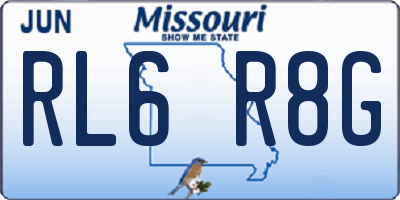 MO license plate RL6R8G