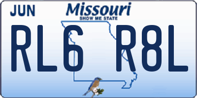 MO license plate RL6R8L