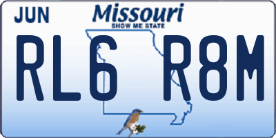 MO license plate RL6R8M
