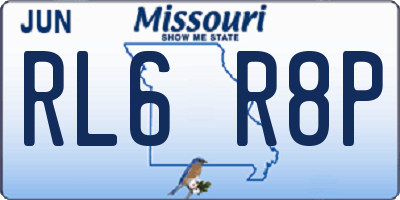 MO license plate RL6R8P