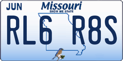 MO license plate RL6R8S