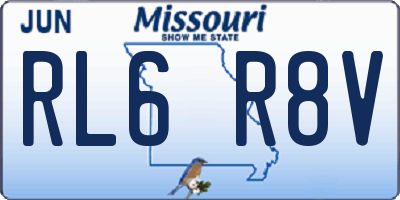 MO license plate RL6R8V