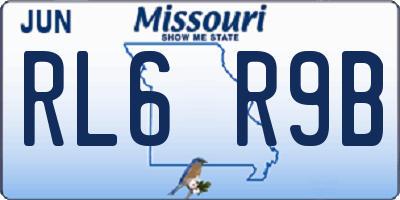 MO license plate RL6R9B