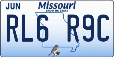 MO license plate RL6R9C