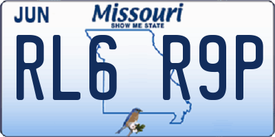 MO license plate RL6R9P