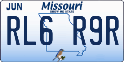 MO license plate RL6R9R
