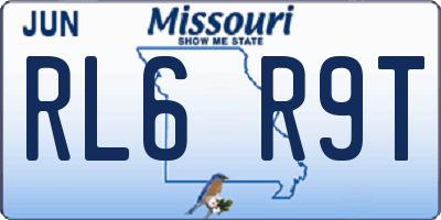 MO license plate RL6R9T