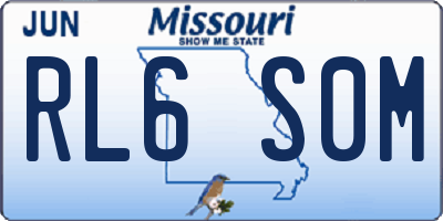 MO license plate RL6S0M