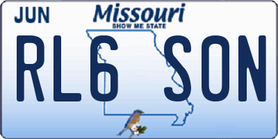 MO license plate RL6S0N