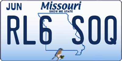 MO license plate RL6S0Q
