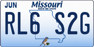 MO license plate RL6S2G