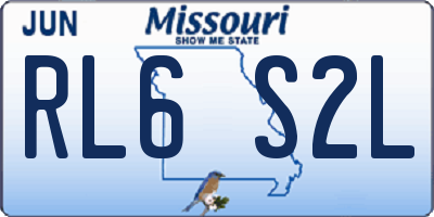 MO license plate RL6S2L
