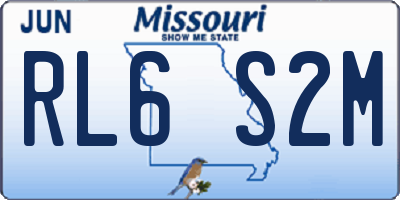 MO license plate RL6S2M