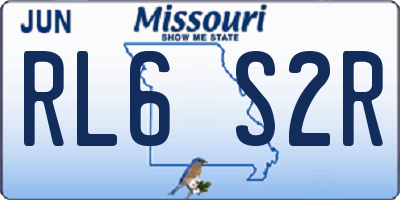 MO license plate RL6S2R