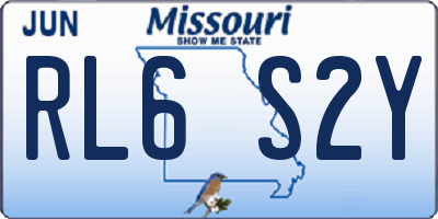MO license plate RL6S2Y