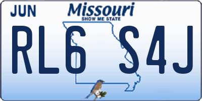 MO license plate RL6S4J