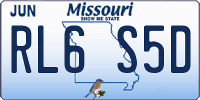 MO license plate RL6S5D