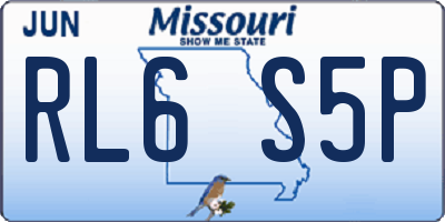 MO license plate RL6S5P