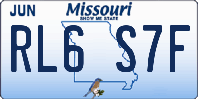 MO license plate RL6S7F