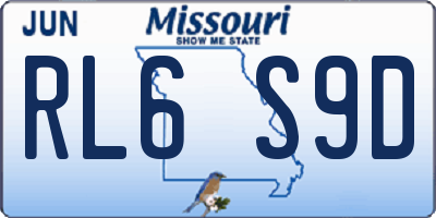 MO license plate RL6S9D