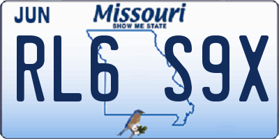 MO license plate RL6S9X