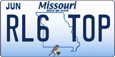 MO license plate RL6T0P